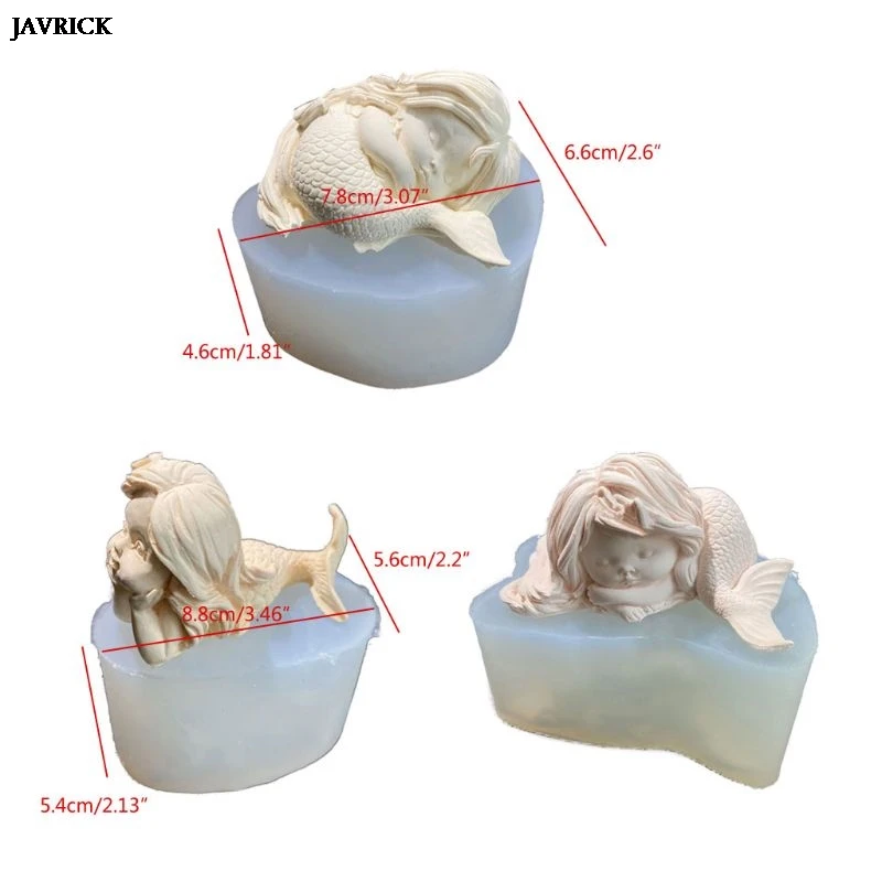 

3D Cartoon Beauty Fish Tail Silicone Mold Jewelry Pendant Resin Casting Mold Handmade Art Craft Tools Jewelry Making