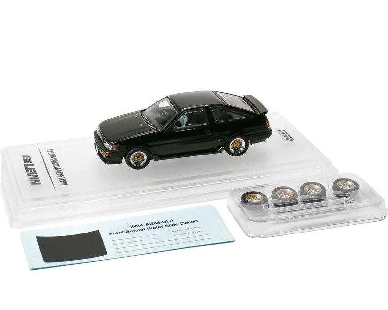 INNO64 1: 64 Toyota Corolla levin AE86 черный литьем под давлением модель автомобиля