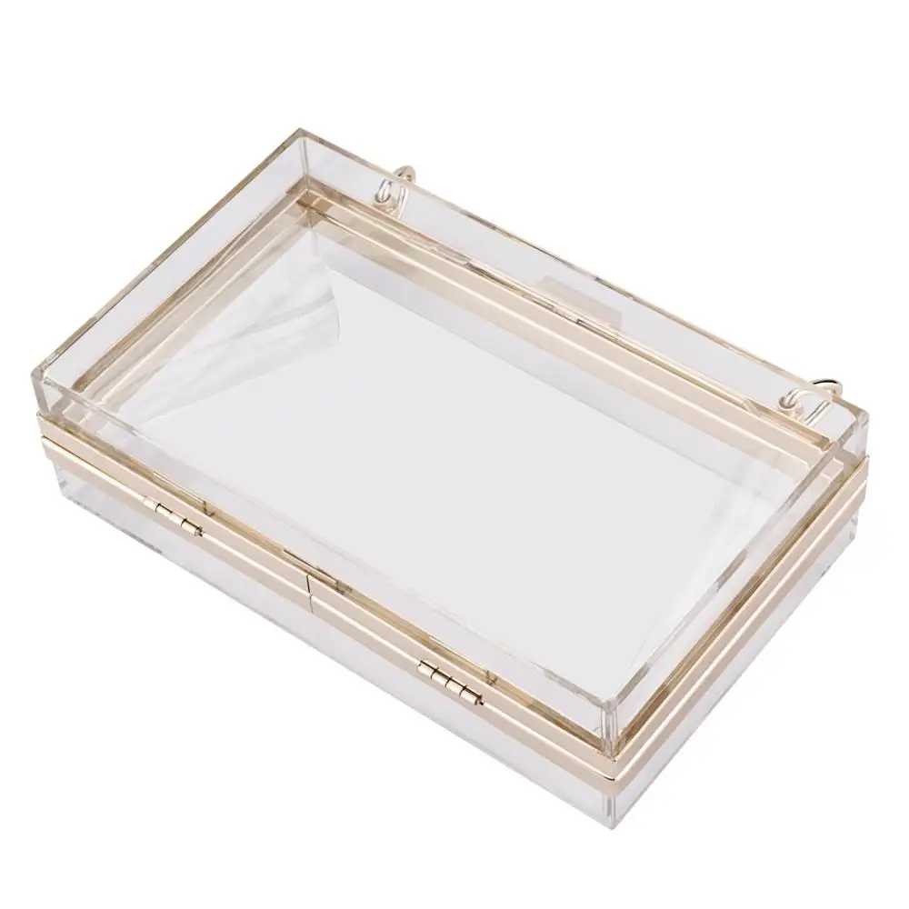 Милый прозрачный кошелек сумка акриловая прямоугольная Сумочка для