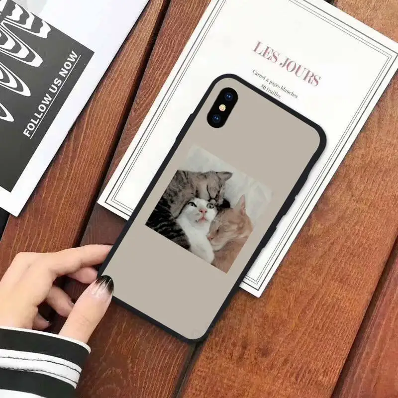 

Aesthetic Cute Animal Cat Phone Case for iPhone 11 12 mini pro XS MAX 8 7 6 6S Plus X 5S SE 2020 XR