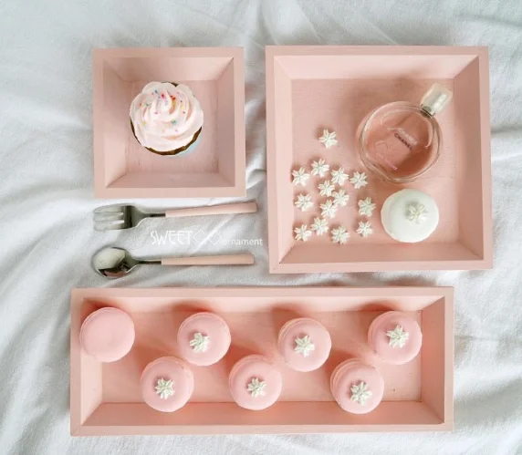 Поднос для хранения макарон в скандинавском стиле Настольный поднос с ручной