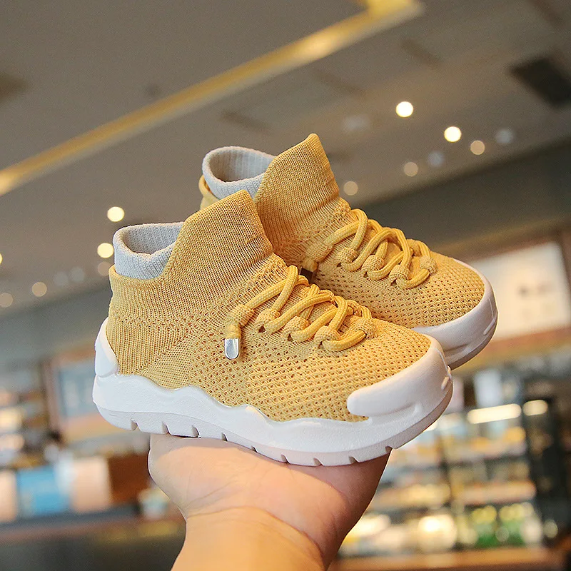 

Knited Mesh Young Children Shoes Autumn Breathable Non-Slip Baby Casual Kids Shoes Spring Outdoor Sports Children'S Sneakers