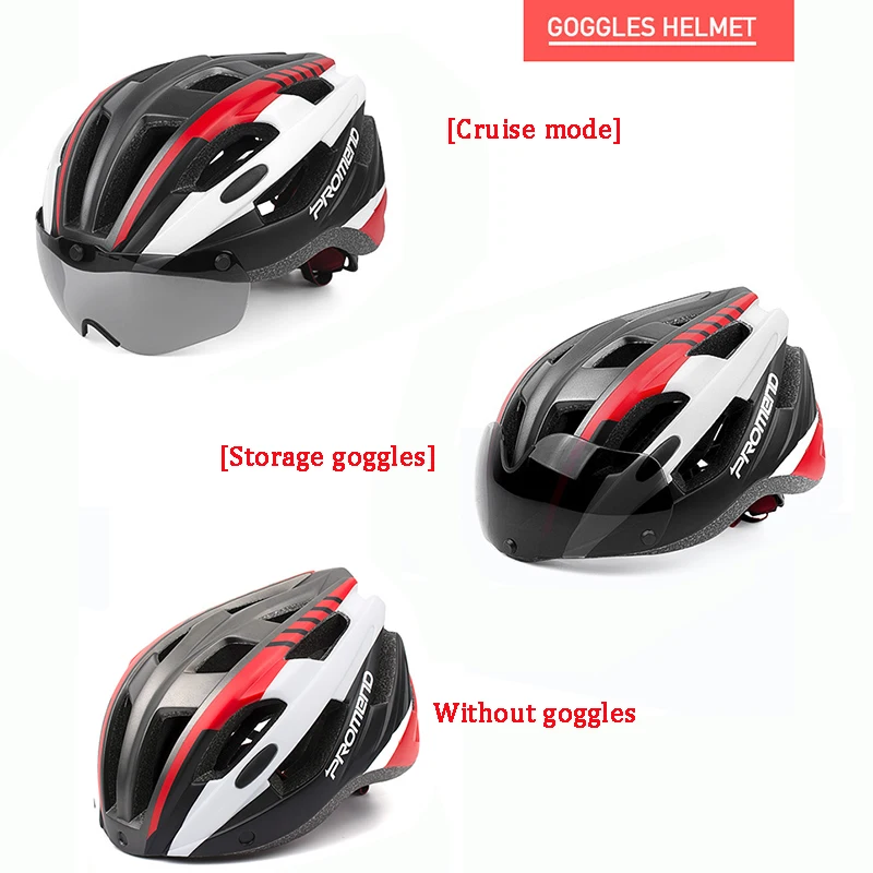 PROMEND Велоспорт Сверхлегкий шлем Магнитный ремень очки велосипедный