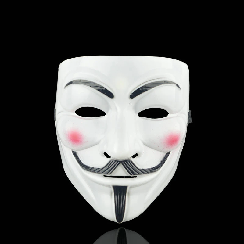Fawkes Необычные товары для парней стильные костюмы взрослых с анонимом лица белые