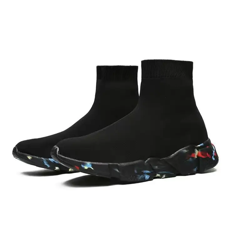 

Men shoes new Paris fashion luxury brand high-top stretch socks shoes men couple women 35-46 running shoes casual shoes