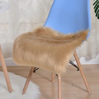 faux sheepskin seat cushion for sofa couch office chair cover 17 colors carpet seat pad warm fur plain fluffy area rugs washable