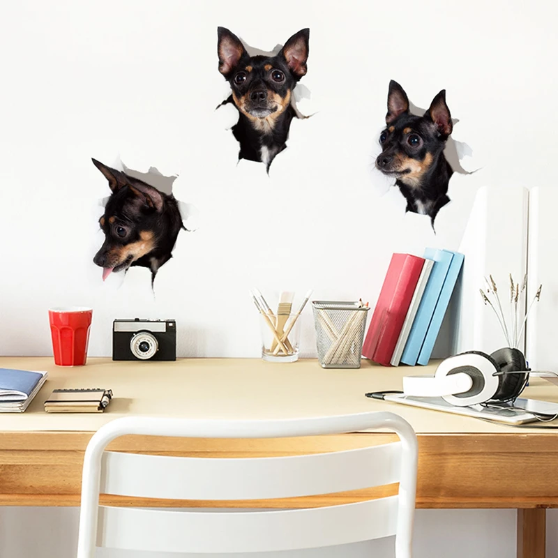 3d трехмерная Наклейка на стену котенка персонализированные наклейки для