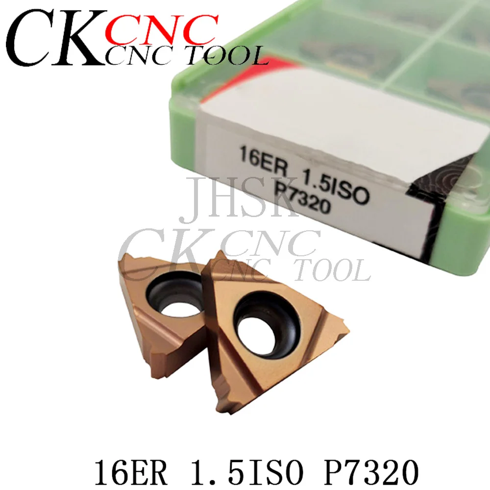 10 шт. 16ER 1.5ISO P7320 1 5 ISO твердосплавные вставки для резьбы внешние сменные