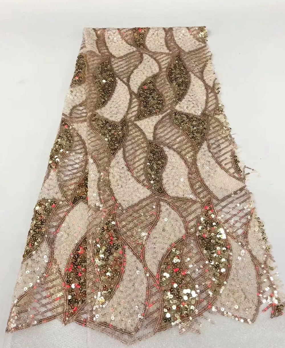 

2019 Embroidery Sequins African High Quality Net Swiss French Voile Guipure tulle mesh Lace Fabric For dress 5 yards/lot RL1114