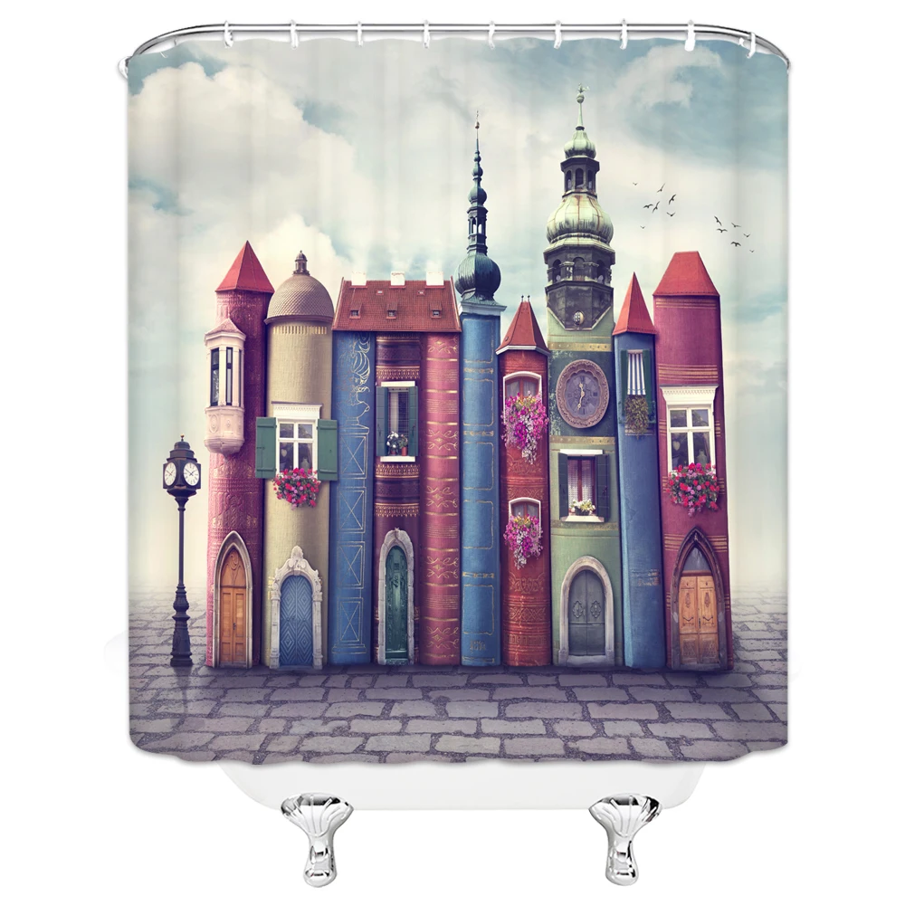 Занавеска для душа с 3D рисунком мультяшных животных занавеска ванны ванной