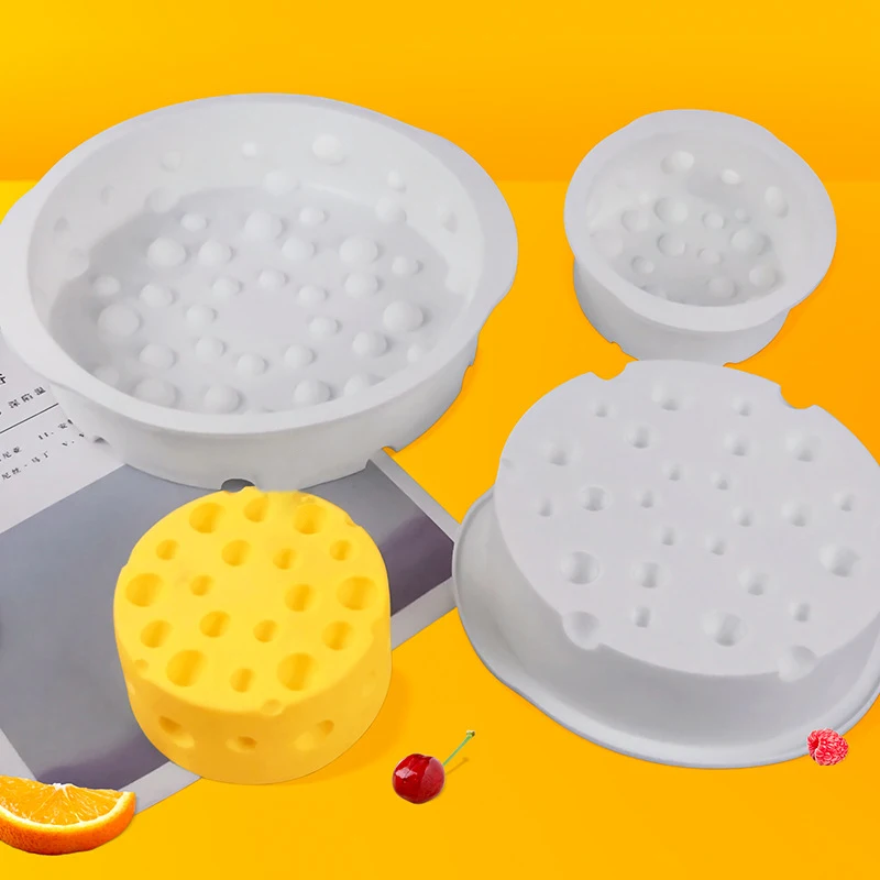 

4/6/8 Inches Cheese Shape Silicone Cake Mold Mousse Chocolate Baking Mold Dessert Cake Pudding Pastry Mould For Kids Children