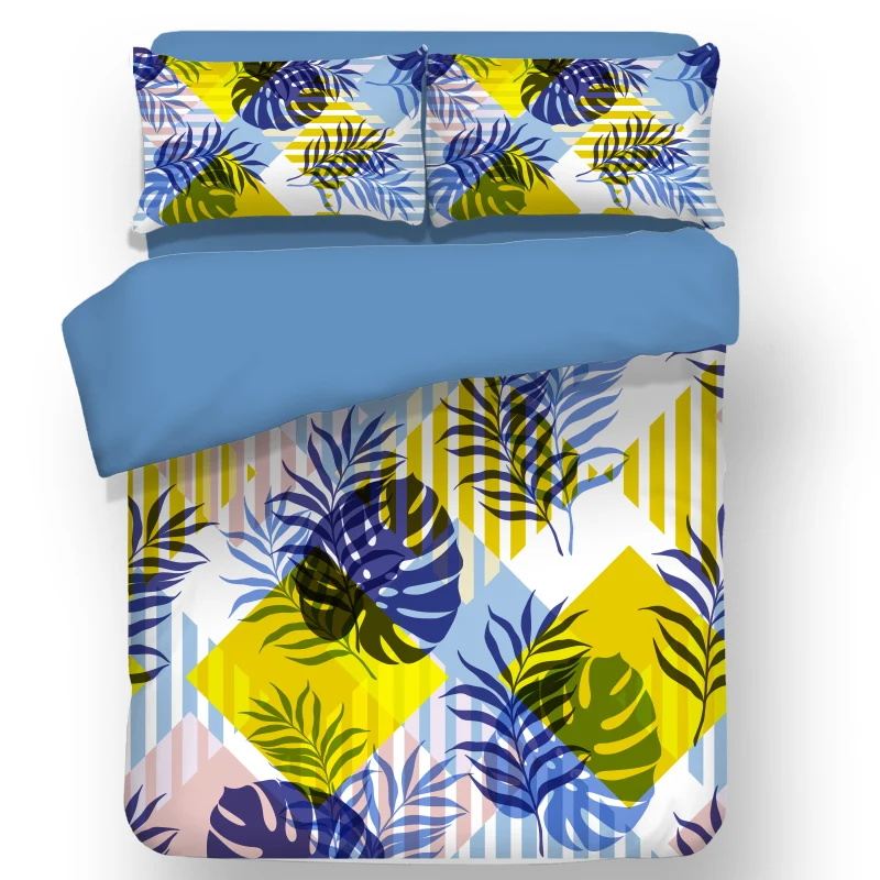 

3D leaves bedding sets single double queen king quilt cover sets European fashion comforter cover simple duvet cover bedclothes
