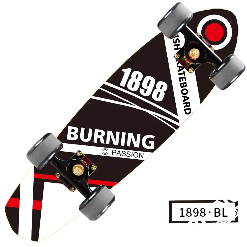 27'' Maple Penny Board Large Cruiser Skateboard Flash Wheel 