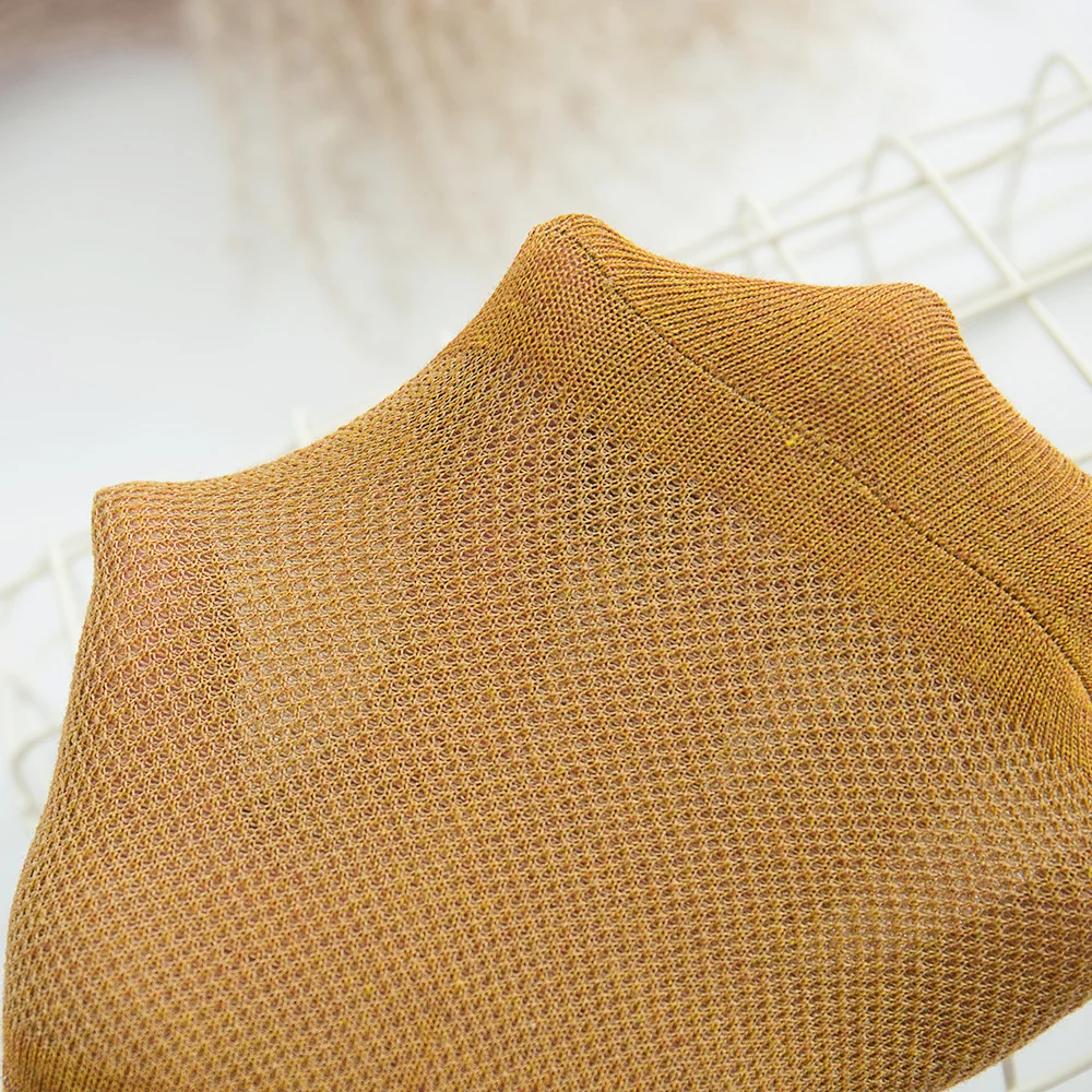 5 Pair Women Bamboo Fiber Invisible Socks Breathable Silicone non-slip Short Socks Mesh Casual  Summer Thin Ankle socks Sokken