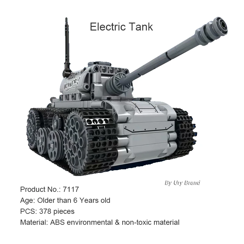 378 шт. Военная серия Мощность Танк модель автомобиля строительные блоки DIY