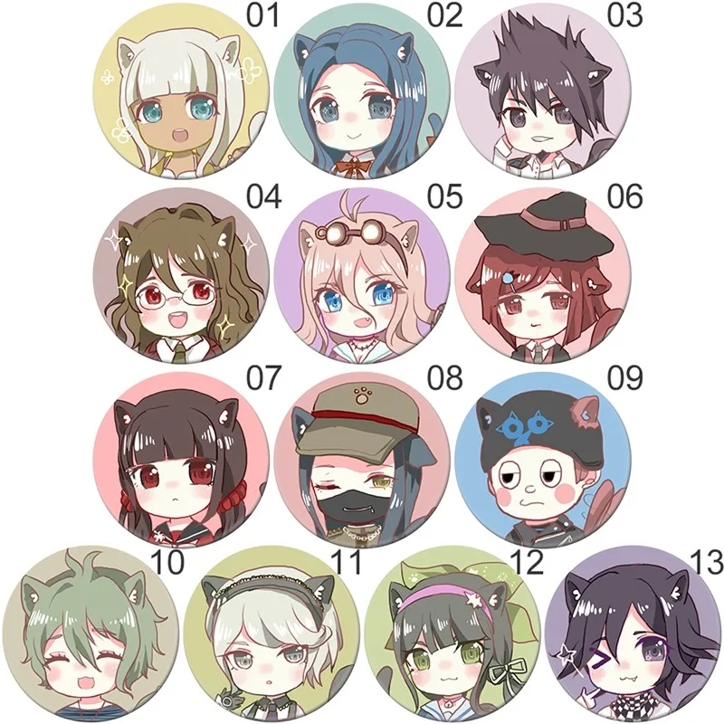 

2020 Anime Danganron Broken Badge Brooch For Clothing Neckline Art Badges Decor 5.8*5.8cm