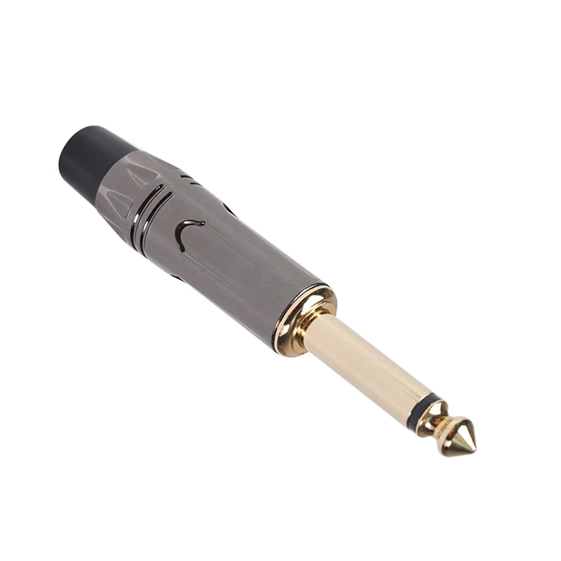 TC146 Gold-Plated 6.35 Mono Fever Guitar Cable Welding Plug Zinc Alloy Shell Adapter Good Contact Performance | Спорт и развлечения