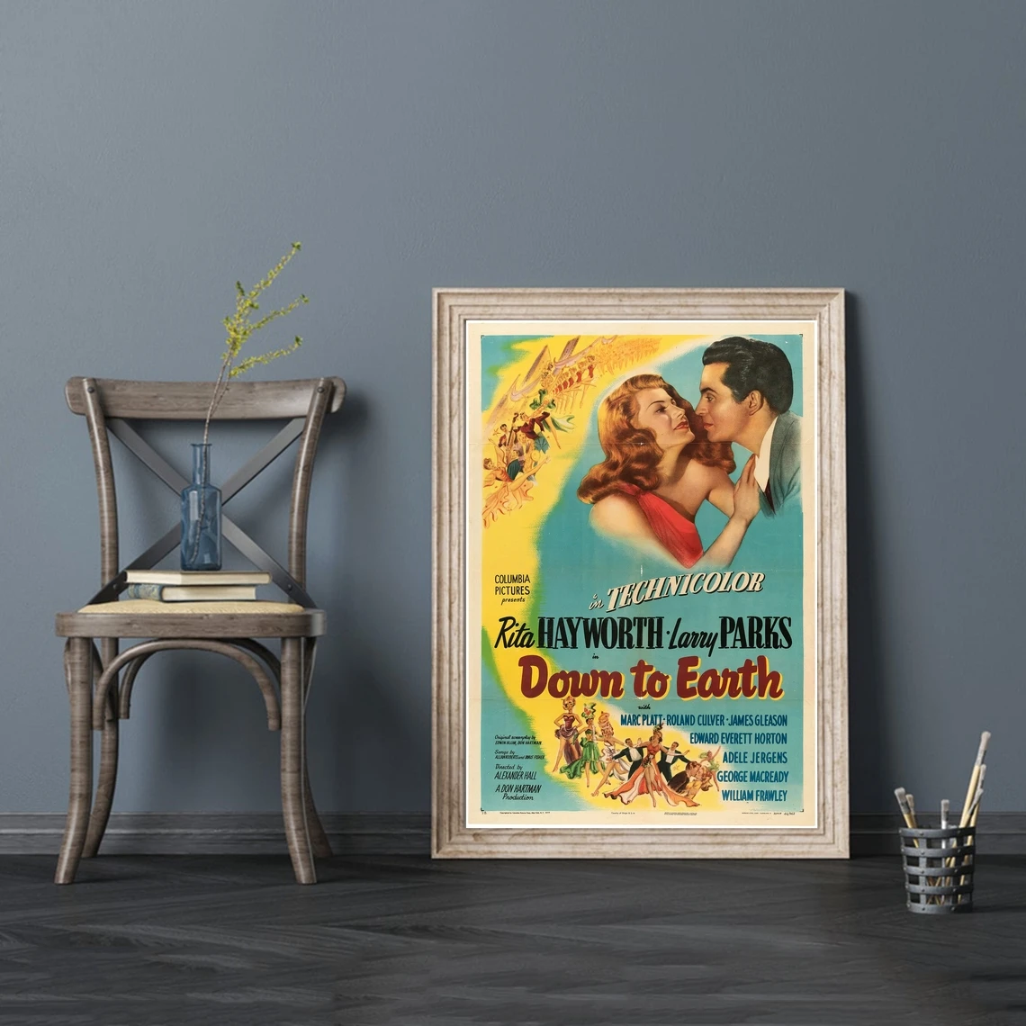 

Rita Hayworth - Down To Earth Vintage Classic Movie Cover Poster Print Artwork Retro Home Decoration Gift Wall Pain