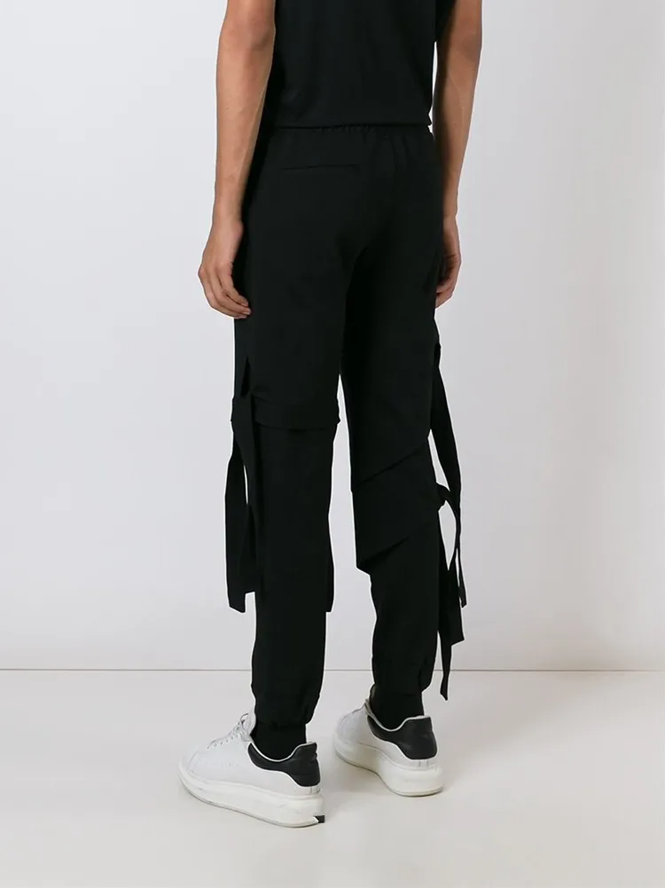 Мужская одежда Парикмахерская модная лента в комплекте повседневные брюки