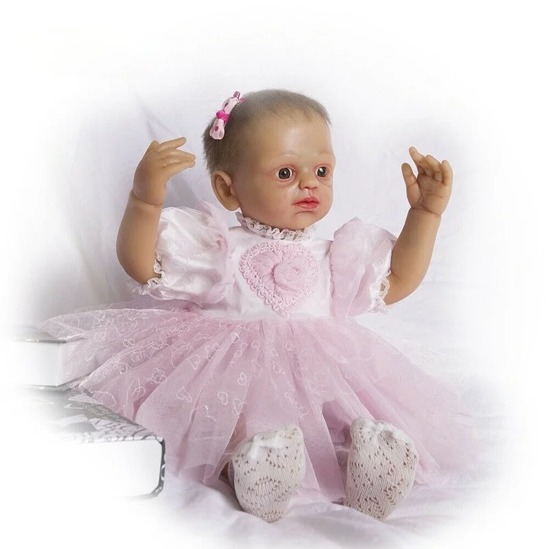 

Toy Gift Newborn Doll 5000g Lifelik Silicone Rebirth Hair and Skeleton Doll 22" Reborn Baby Doll