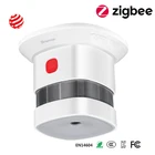 Независимый фотоэлектрический датчик дыма Zigbee системы умный дом 2,4 ГГц высокой чувствительностью Безопасность предупреждение дыма Сенсор