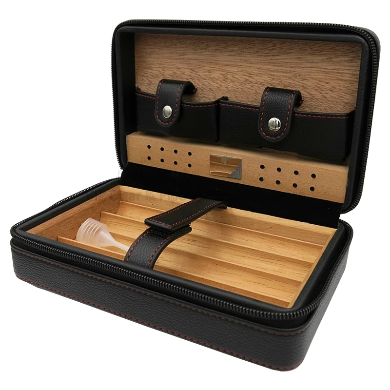 COHIBA кедровая деревянная сигара Humidor кожаная коробка для сигар с зажигалкой резак