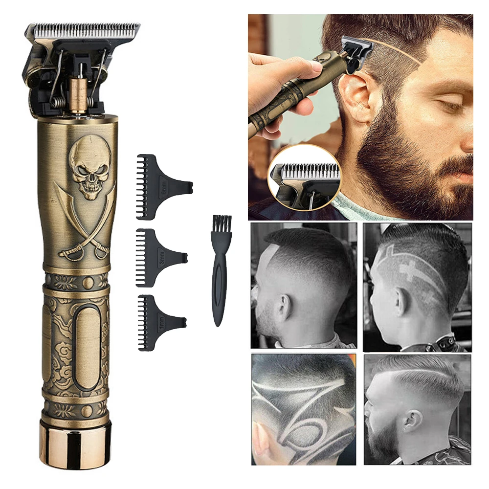 T машинка для стрижки волос Электрический триммер Беспроводная Бритва 0 мм мужчин
