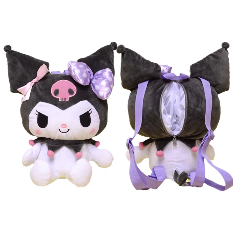 

Новые 40 см сумки Kuromi Мультяшные рюкзаки аниме милые красивые пушистые дорожные Kawali мягкие плюшевые модные рюкзаки для девочек детские игру...