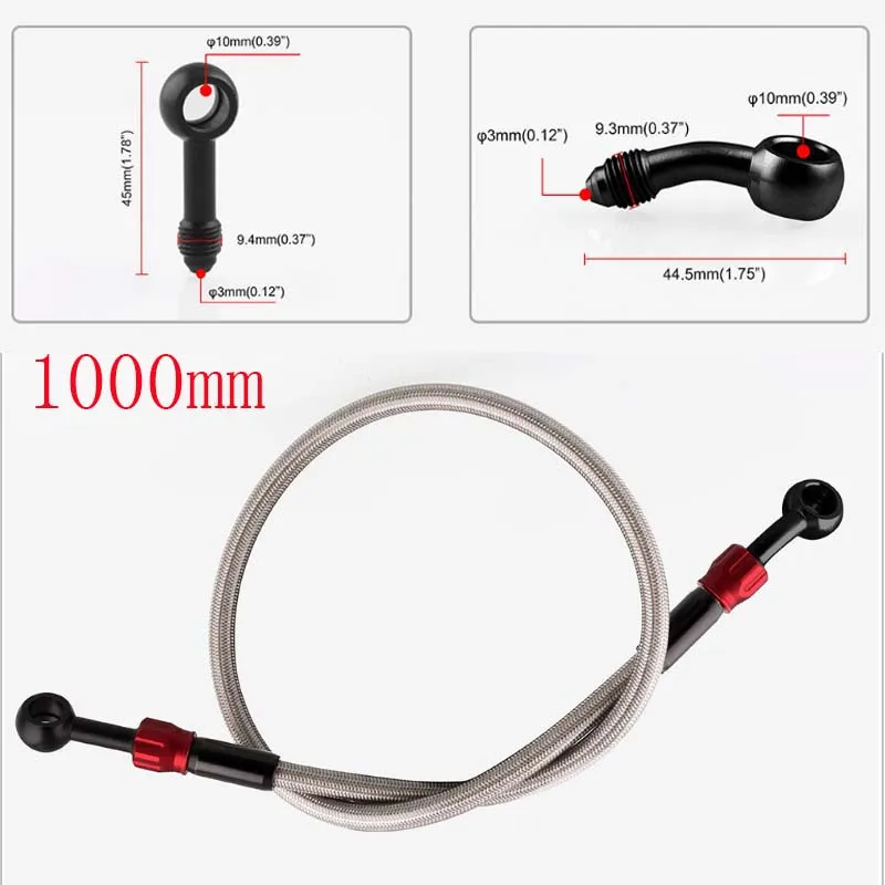 

Motorcycle Braided Brake Hose Steel Brake Cable Motorcycle Hydraulic Banjo Tube Universal Racing