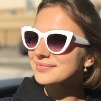 2022 new women cat eye sunglasses matt black brand designer cateye sun glasses for female goggles uv400