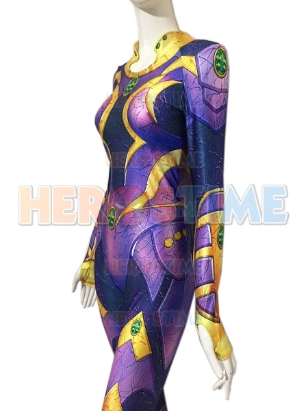 Костюм супергероя Starfire для взрослых и детей костюм косплея боди зентай на