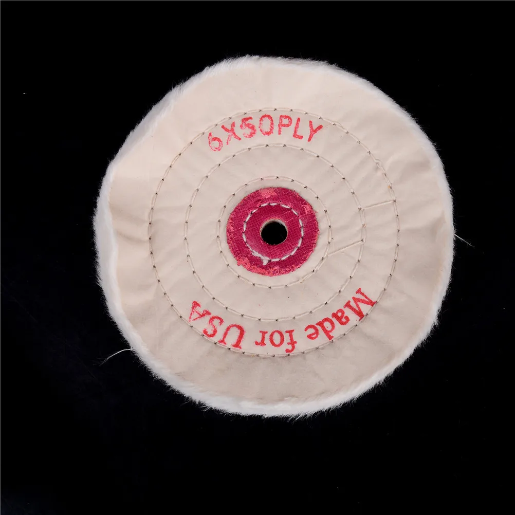 

1PC 6'' Cloth Buffing Polishing Wheel For Jewelry Wood Metal Polishing Abrasive Tools 1/2" Arbor Buffer Polish Grinder Pad Tool