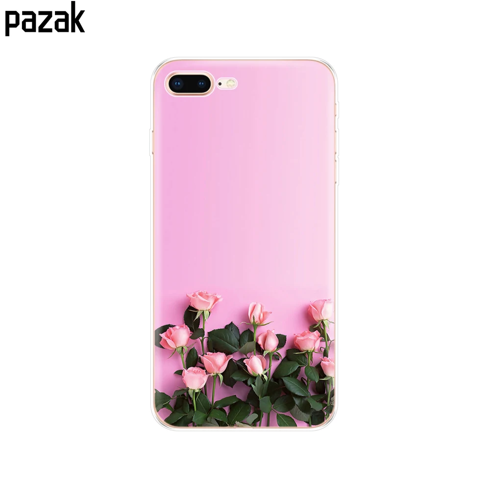 Силиконовый чехол для iphone 7 8 plus мягкий из ТПУ задняя крышка Apple iPhone сумка чехлы coque
