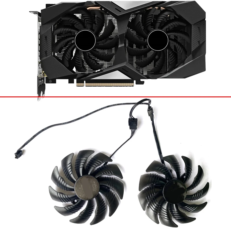 Кулер для видеокарты GIGABYTE RTX2060 охлаждающий вентилятор 87 мм PLD09210S12HH 6 ГБ 12 В