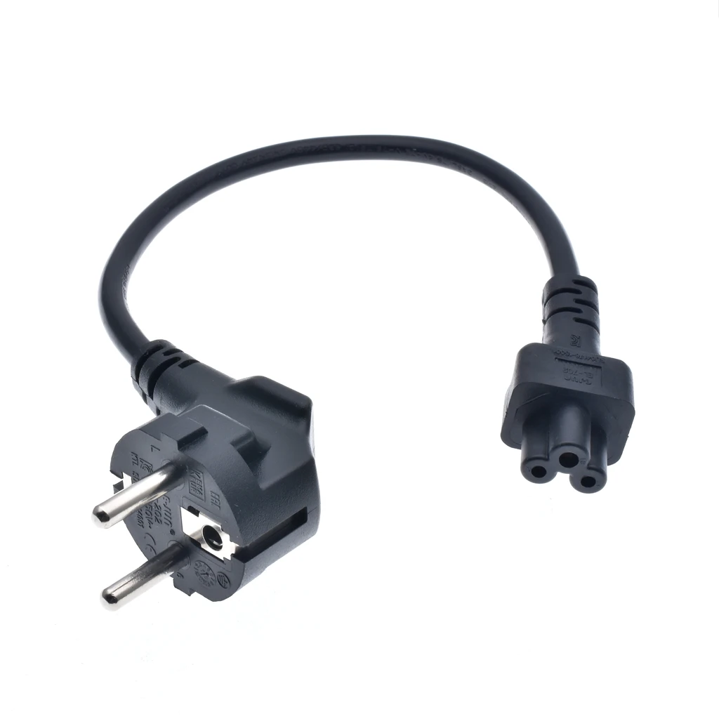 1 фут. Европейский короткий дорожный шнур питания CEE7/7 штекер на гнездо IEC 320 C5 для