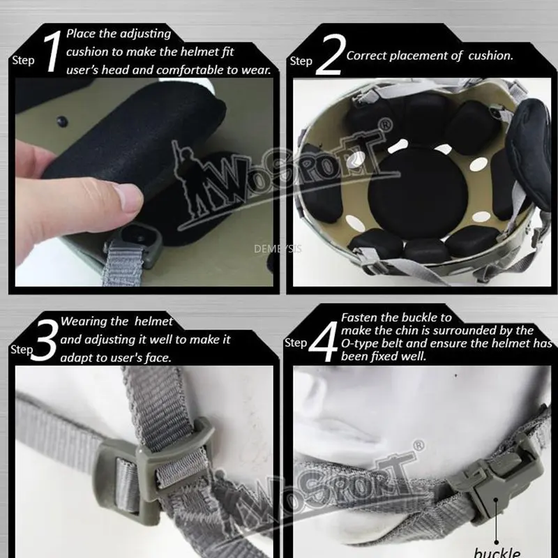 Тактический шлем для страйкбола пейнтбола боевой Fast MH активного отдыха спорта