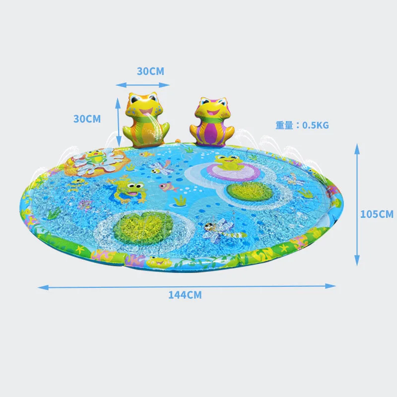 

Children's Outdoor Lawn Lovely Frog Play Water Toys Children's Water Spray Game Mat Summer Swimming Pool Party Toys