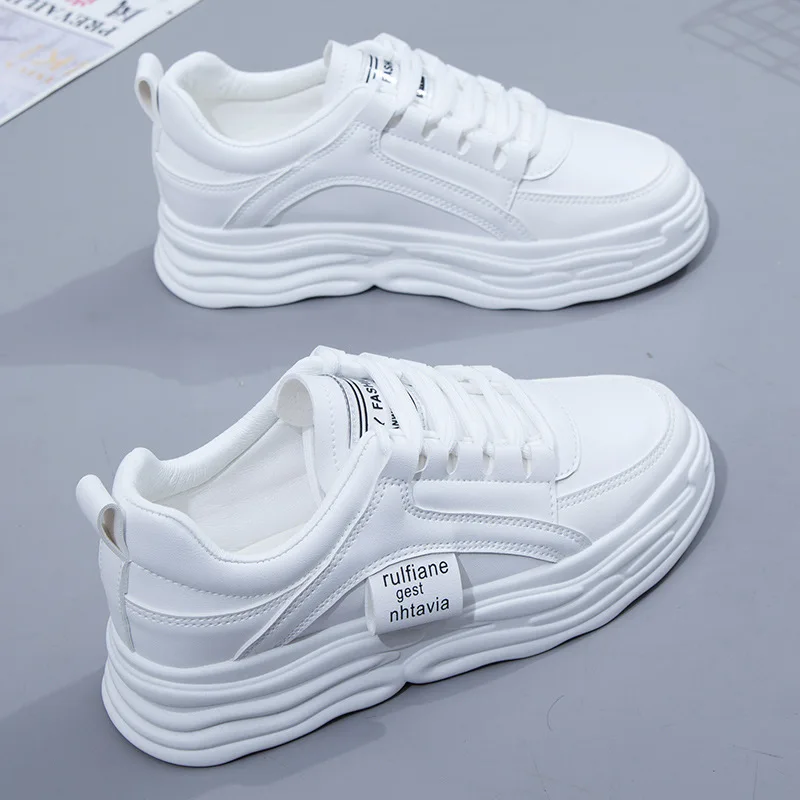 

2021 White Shoes for Women Platform Sneakers Comfortable Spring White Sneakers Casual Shoes Female