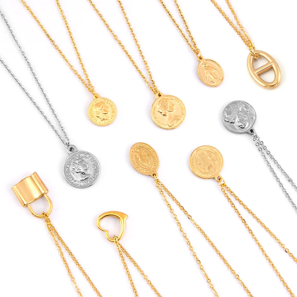 Ожерелье женское тонкое из нержавеющей стали ювелирное изделие в готическом