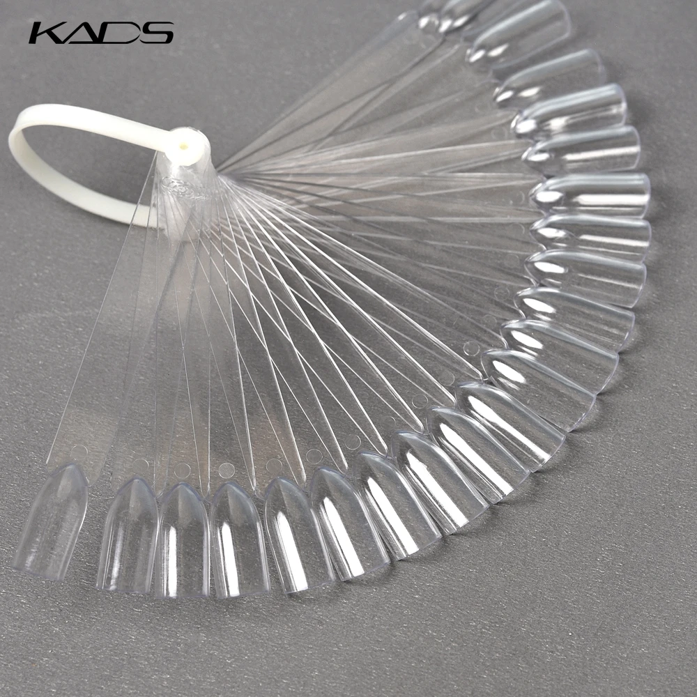 KADS 32 Tips Fan-shaped Color Chart False Nail Nature Clear Art Display Practice Board Gel Polish Palette Tools | Красота и здоровье