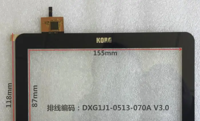 Сенсорный экран 7 дюймов KORG Pa700 код DXG1J1-0513-070A V3.0 сенсорное стекло оригинальная