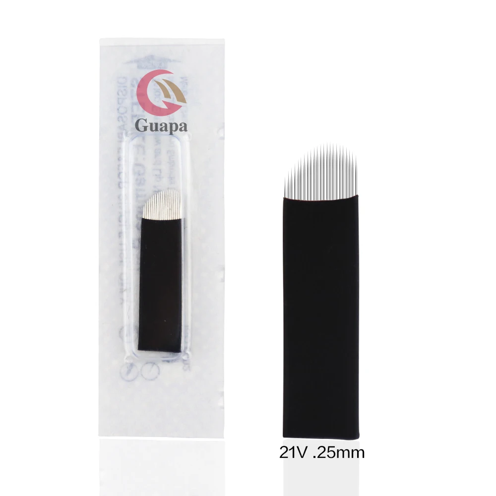 Иглы для микроблейдинга 21 в форма подводки глаз татуировок штифт татуировки