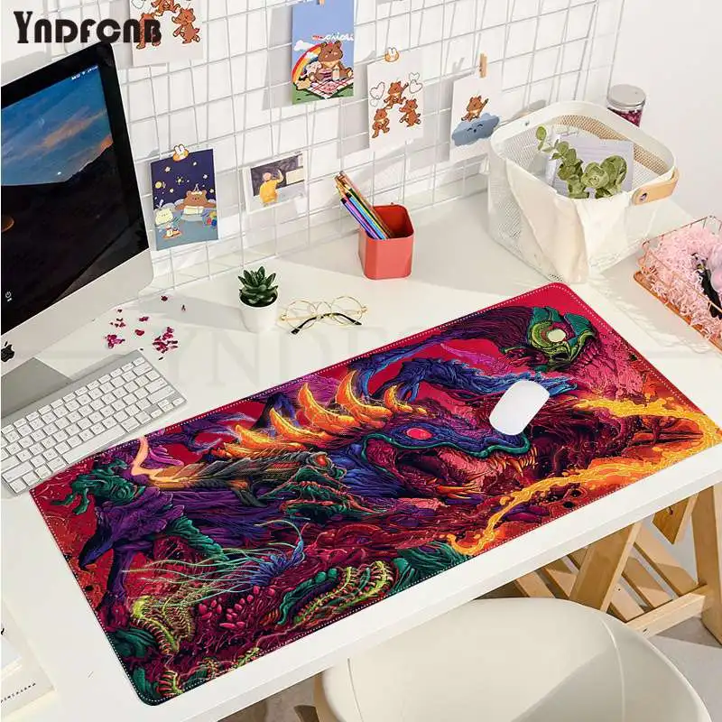 

The most fire Hyper beast CS GO Your Own Mats Durable Rubber Mouse Mat Pad Size for CSGO Game Player Desktop PC Computer Laptop