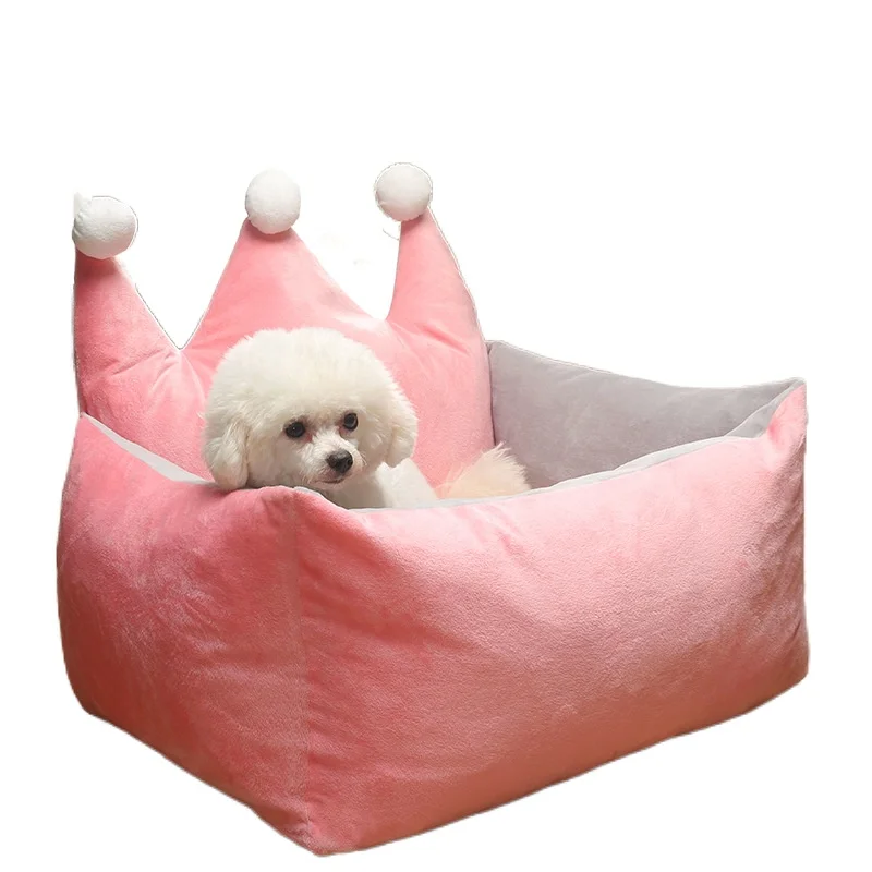 

Pet Dog Bed Removable Washable Dog Kennel Deep Sleep Winter Warmth Scratch-resistant Net Red Crown Soft and Breathable Pet Sofa