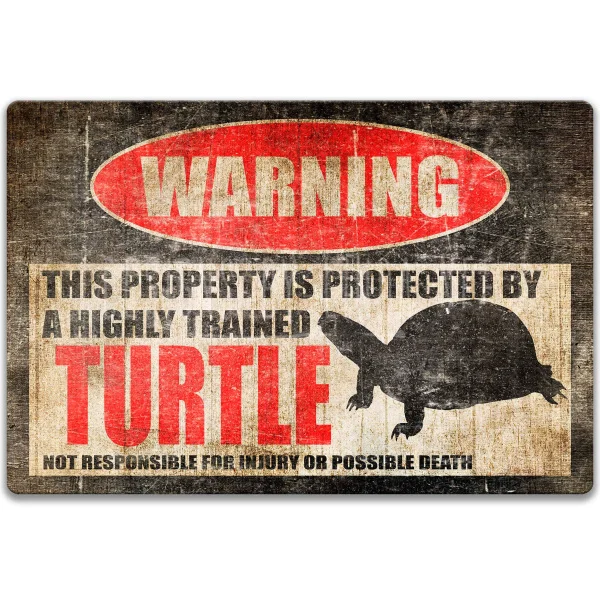 

Turtle Accessories Turtle Sign Warning Danger Metal Tin Sign Vintage Tin Metal Sign Bar Club Cafe Garage Wall Decor Farm Decor