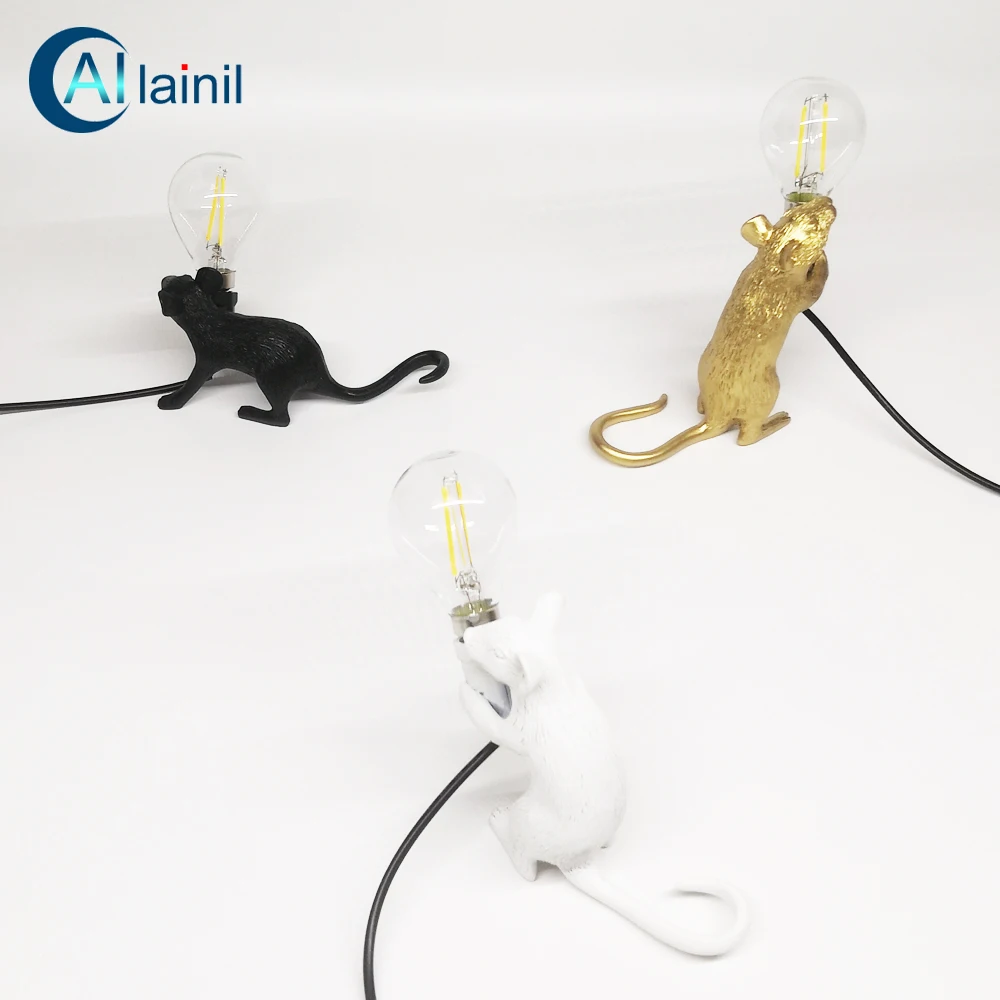 5V USB современные смолы lucky стол с мышкой лампа Европейский стиль Настольный