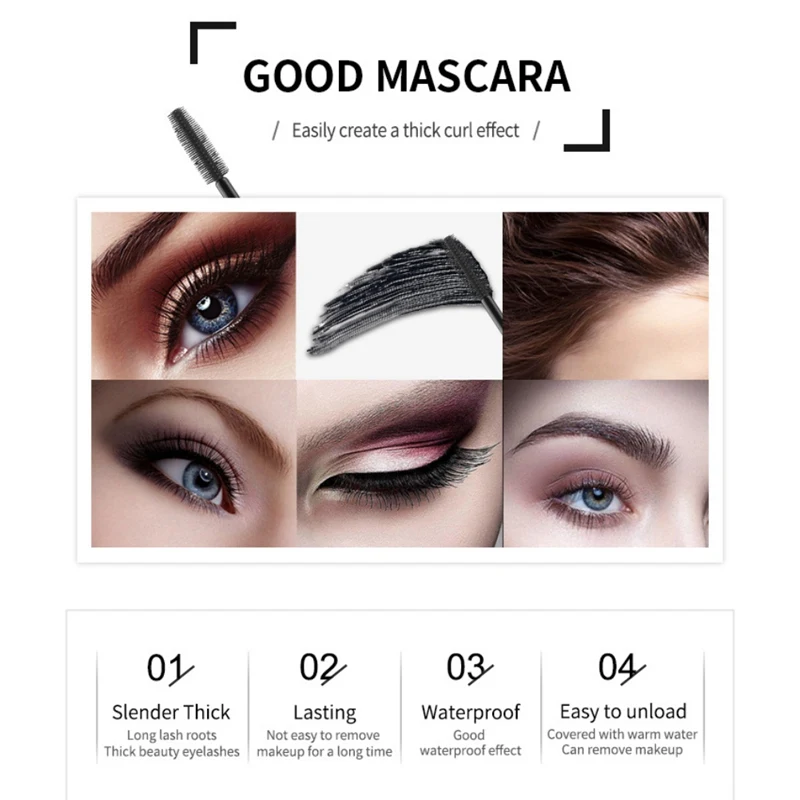 

Natural Curling Slender Mascara Eyelashes Nourshing Lengthening Dense Long Lasting Eye Lashes Mascara Eye Makeup
