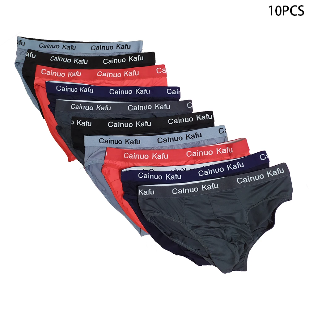 

OGRES 10-pack men's cotton underwear men's L-5XL size underwear men's bikini comfortable sexy suspenders U-shaped underwear