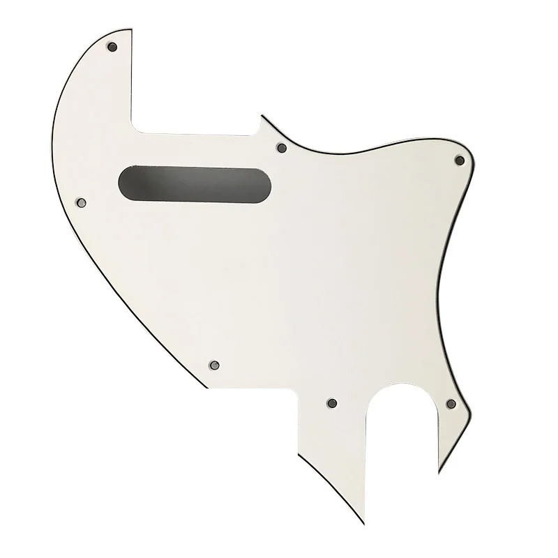 Запчасти для гитары Pleroo-для США Telecaster Tele F hole Hybrid Guitar Pickguard пластина для преобразования Tele Поддержка настройки - Цвет: 3Ply White