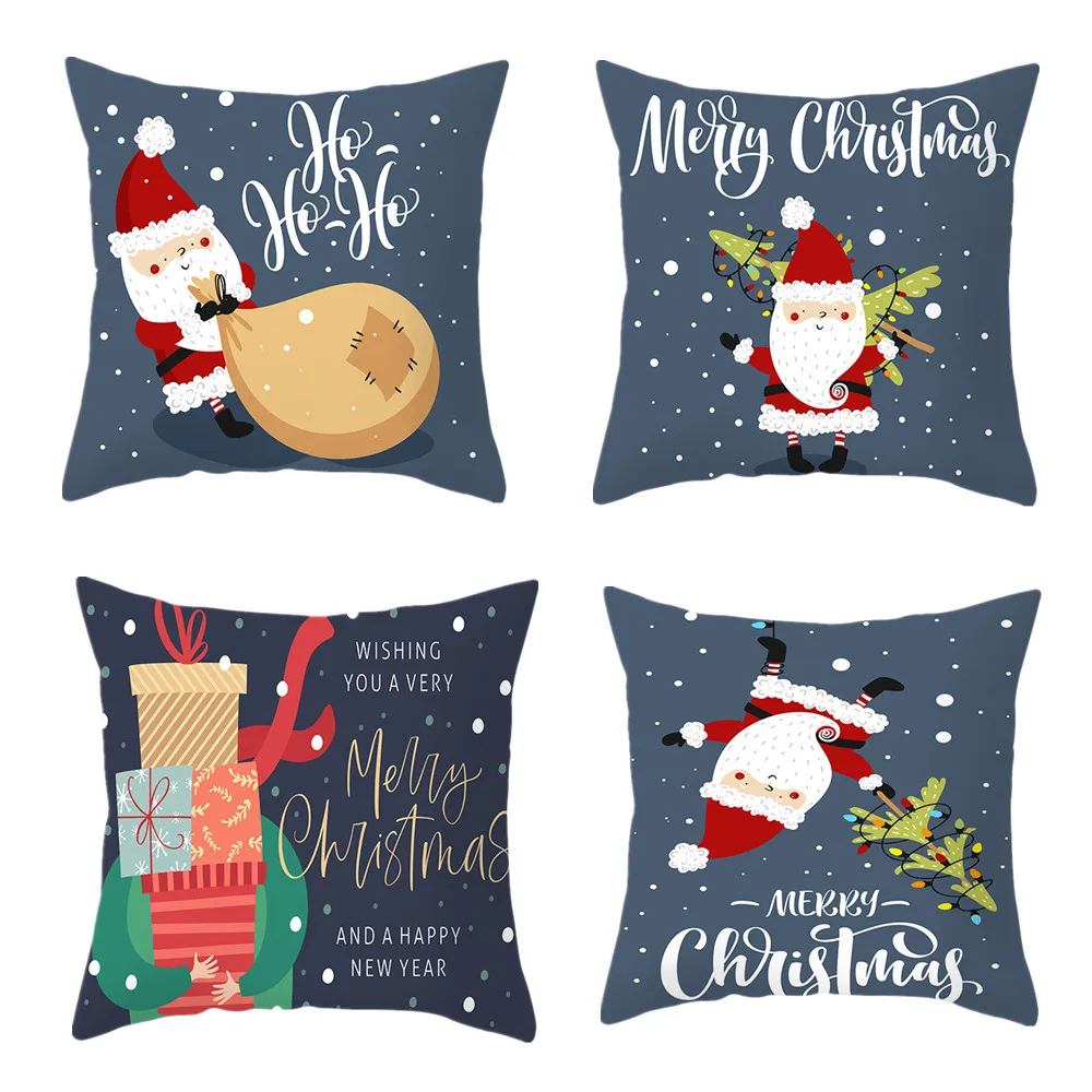 Рождественские украшения для дома Санта Клаус Подушка с оленем чехол Рождество